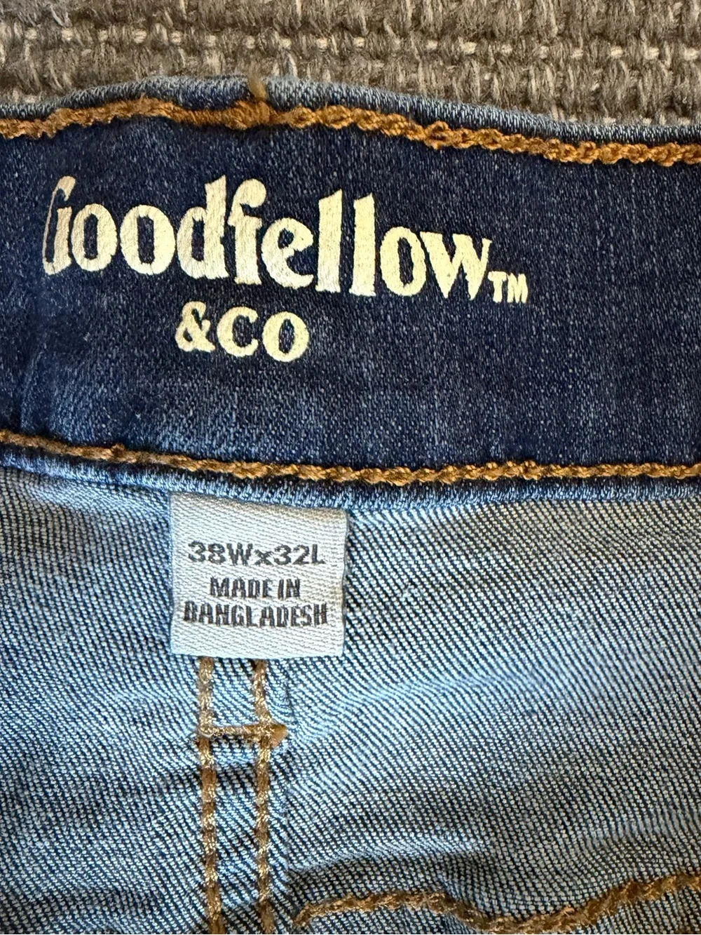 Goodfellow & Co Navy Slim Straight Jeans 38x32